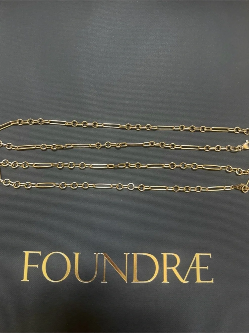 14k Mixed Clip Link Chain Foundrae inspired